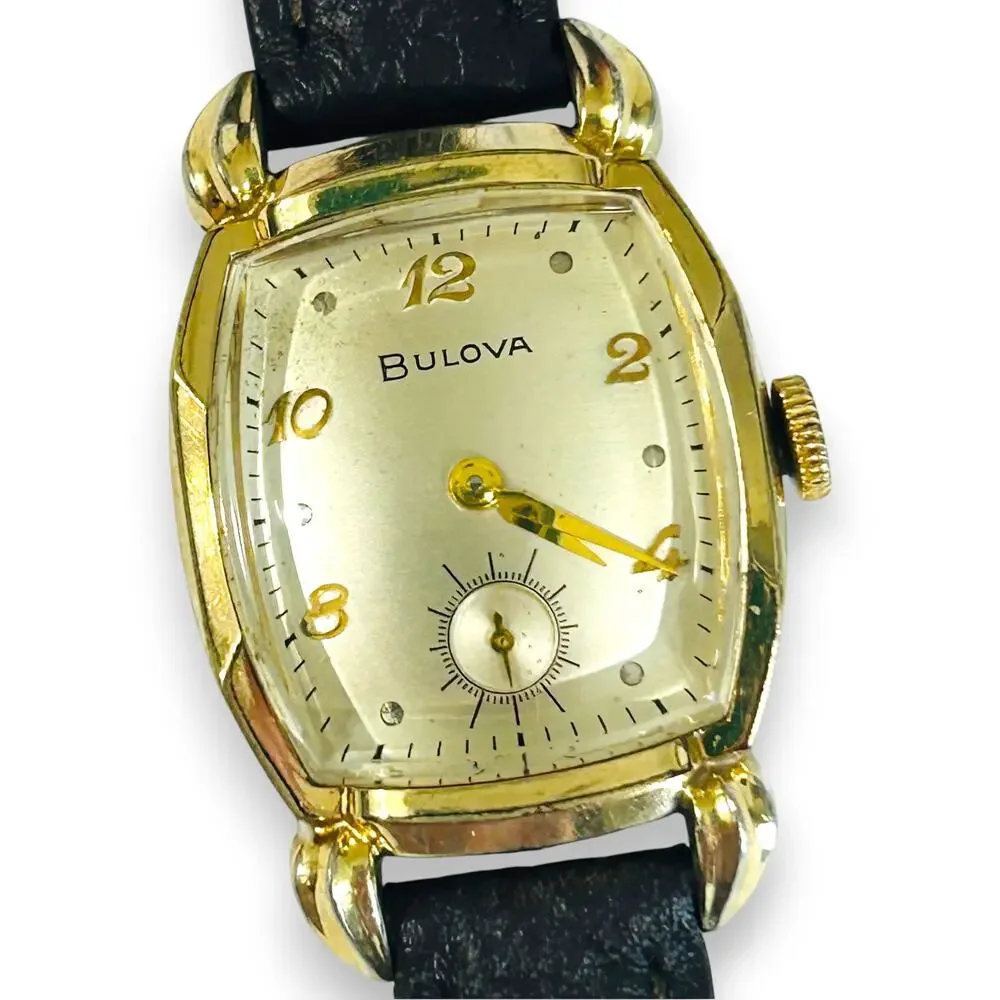Bulova Rumford Dress Watch 1952 10K Rolled Gold Bezel 17 Jewel Swiss Manual VTG